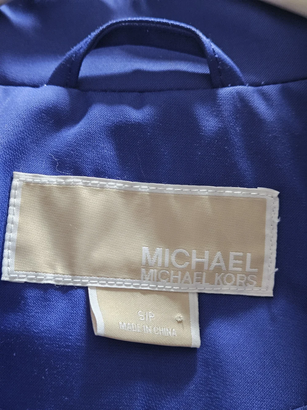 Michael Kors Royal Blue Hooded Trench Coat
